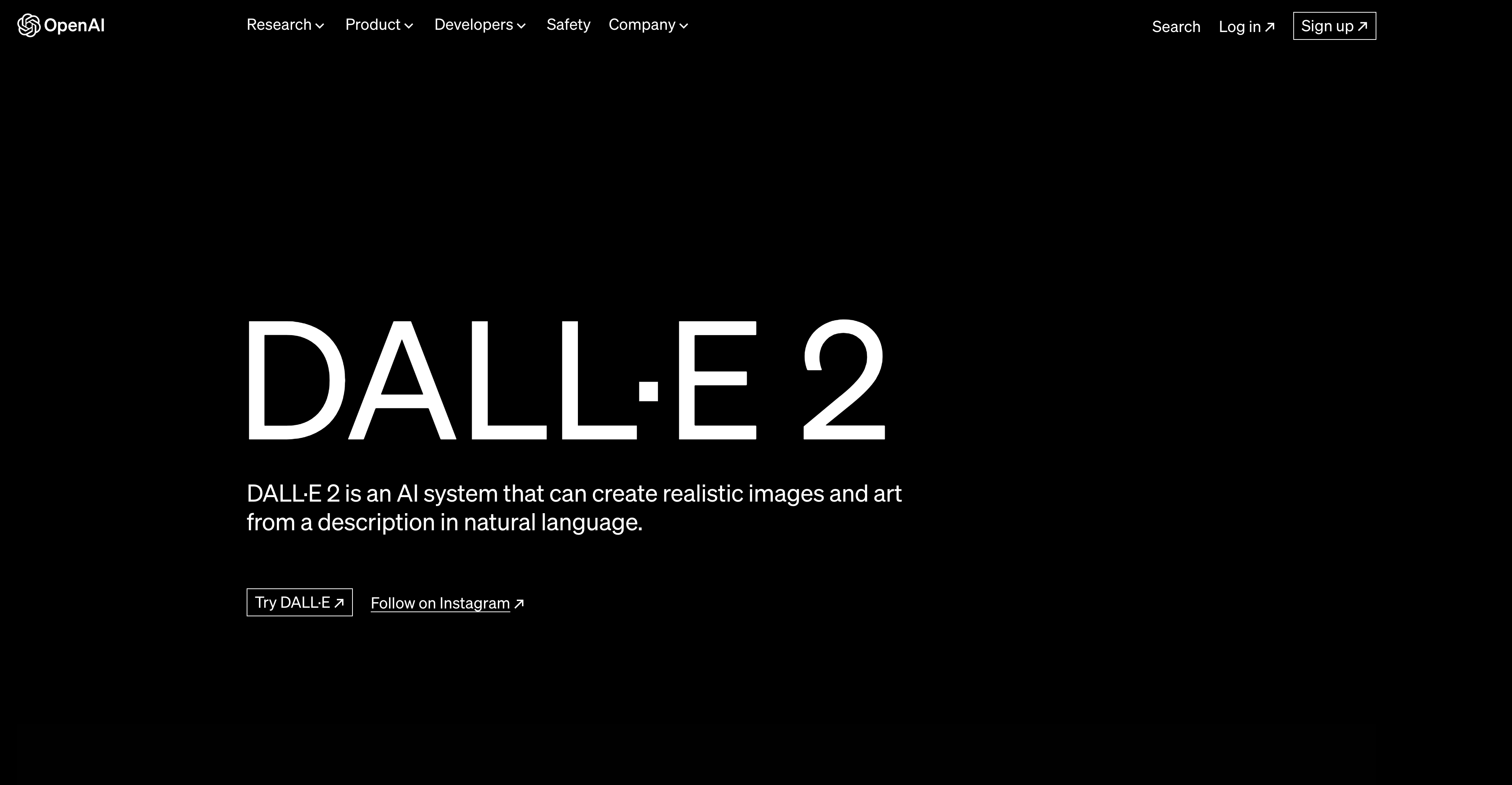 画像生成AI、DALL・E2のトップ画像