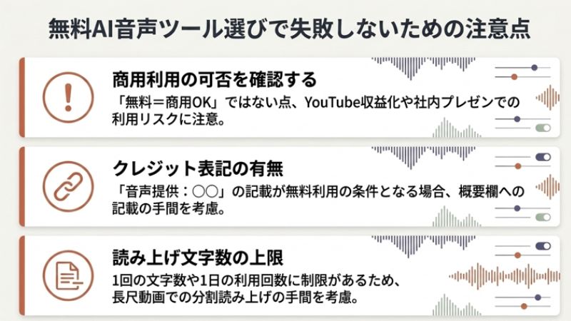 失敗しないための注意点