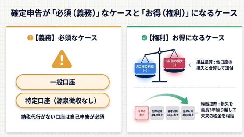 確定申告が「必要」または「したほうが得」なケース