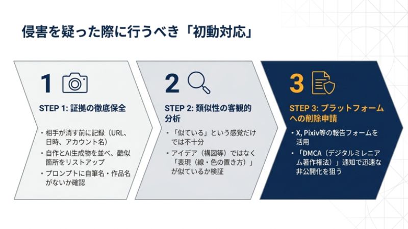 侵害を疑った際に行うべき「5つの初動対応」