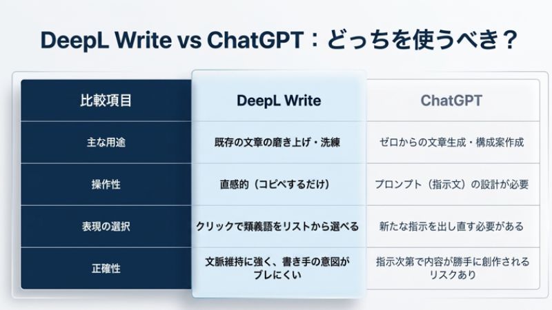 DeepL Write vs ChatGPT