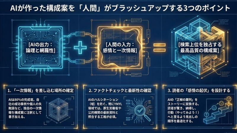 AIが作った構成案を「人間」がブラッシュアップする3つのポイント