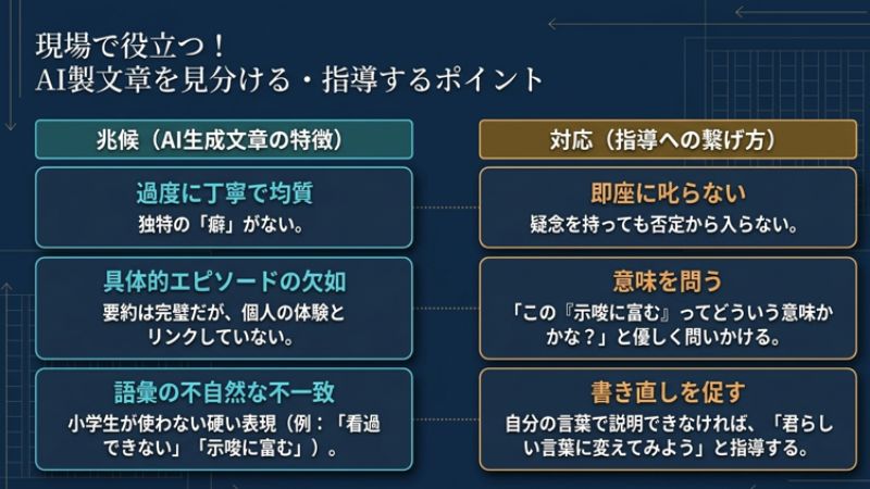 AI製文章を見分ける・指導するポイント
