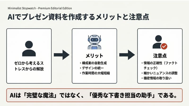 AIでプレゼン資料を作成するメリットと注意点