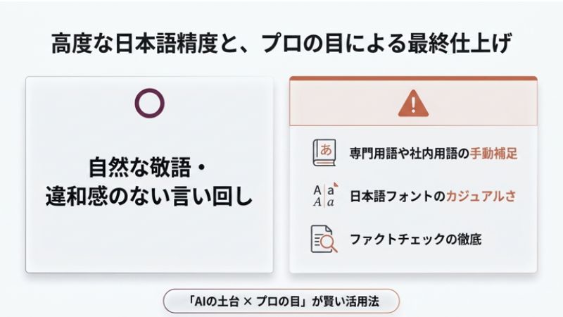 日本語対応の精度とビジネス利用での注意点
