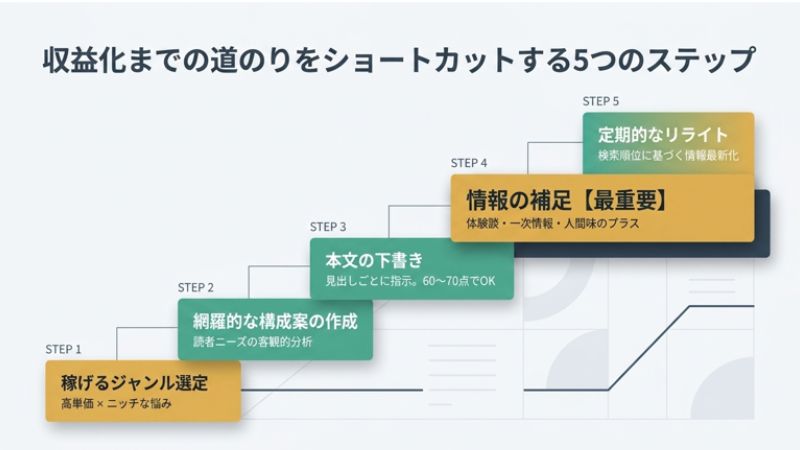 AIブログで収益化を加速させる具体的な手順