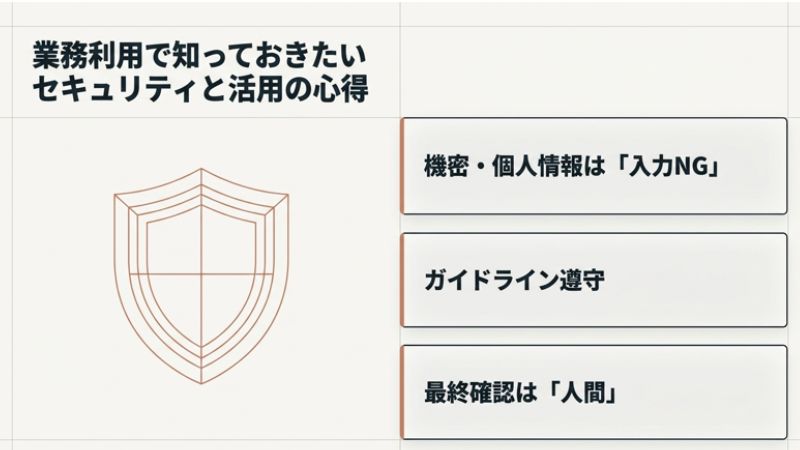 業務利用で知っておきたいセキュリティと活用の心得