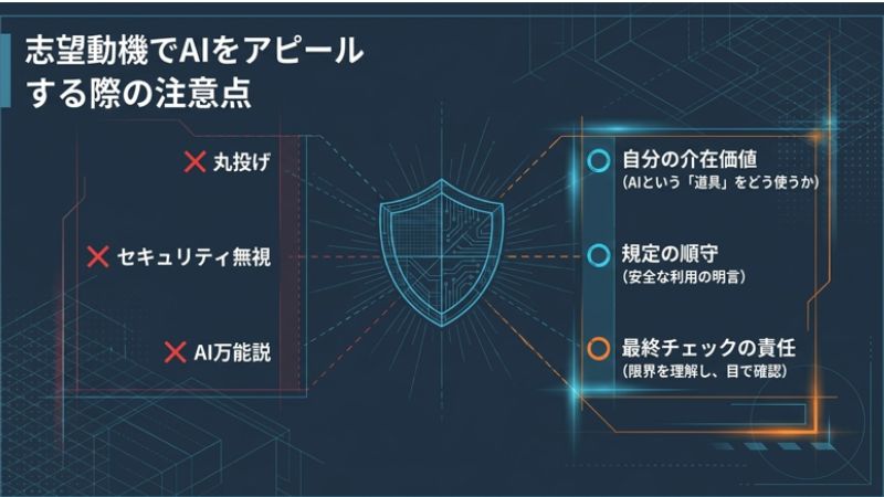 志望動機でAIをアピールする際の注意点