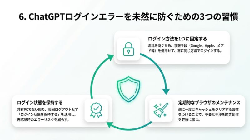 ログインエラーを未然に防ぐための3つの習慣