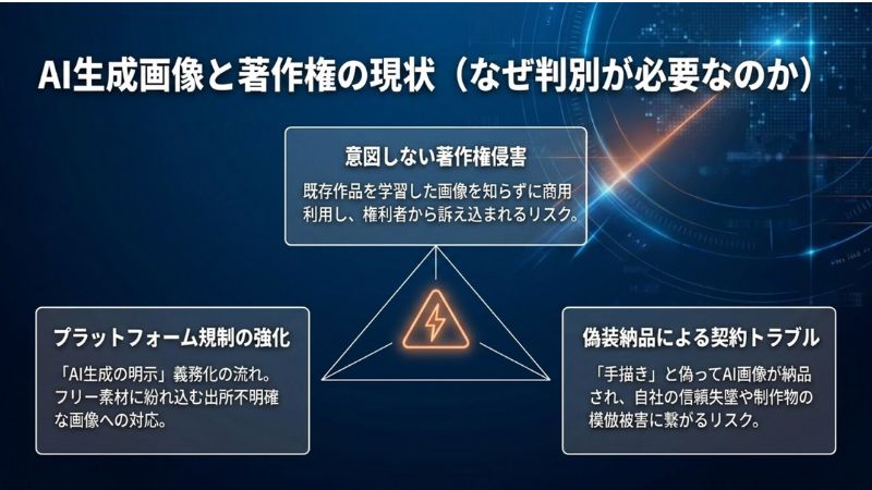 AI生成画像と著作権の現状（なぜ判別が必要なのか）