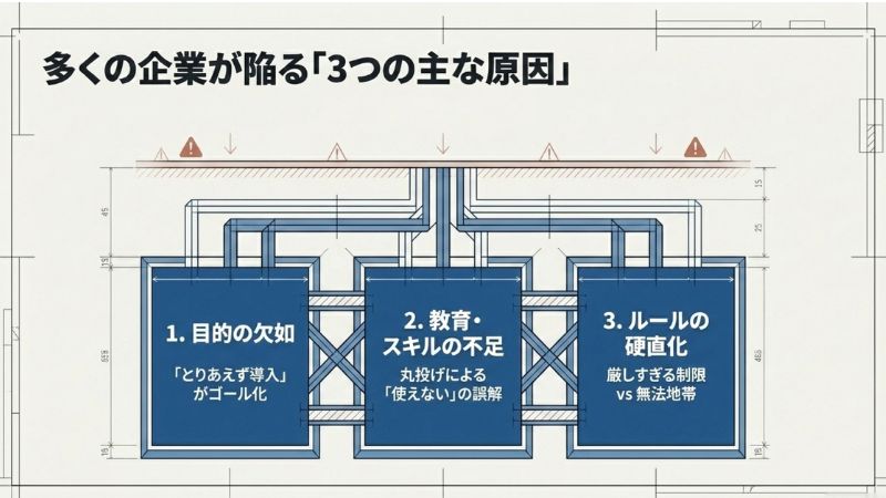 多くの企業が陥る「3つの主な原因」