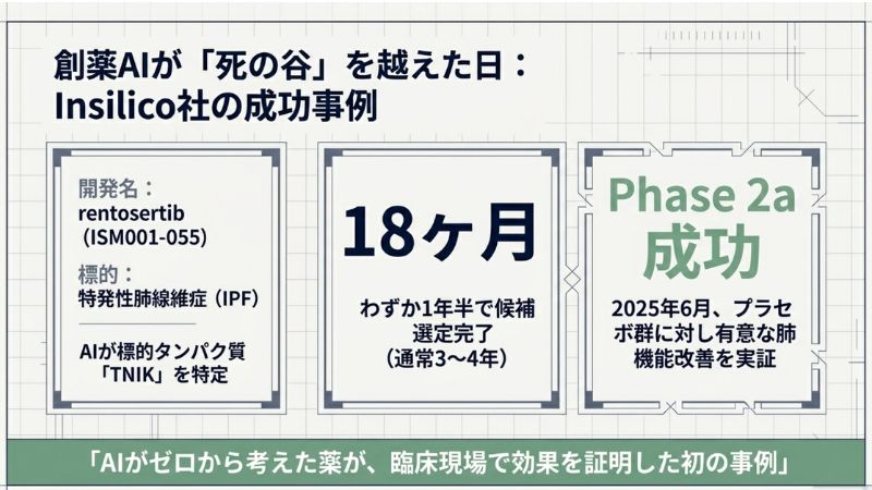 創薬AIが「死の谷」を越えた日：Insilico社の成功事例
