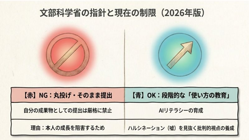 文部科学省の指針と2026年現在の学校現場での制限