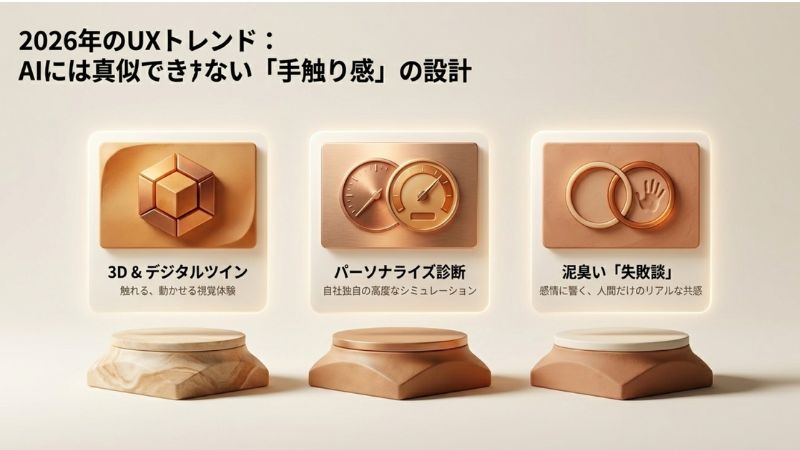 2026年のUXトレンド:AIには真似できない「手触り感」の設計