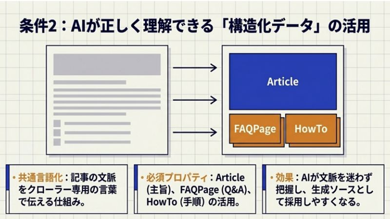 条件2：AIが正しく理解できる「構造化データ」の活用