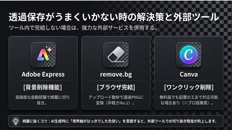 透過保存がうまくいかない時の解決策と外部ツール