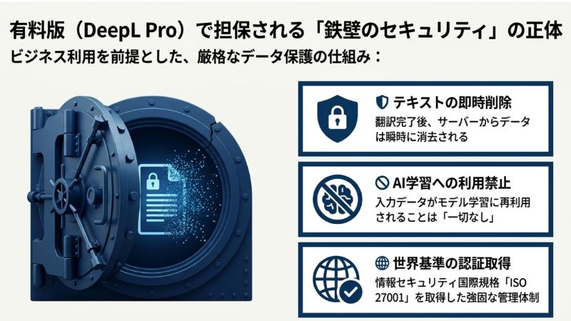有料版(DeepL Pro)で担保される「鉄壁のセキュリティ」の正体