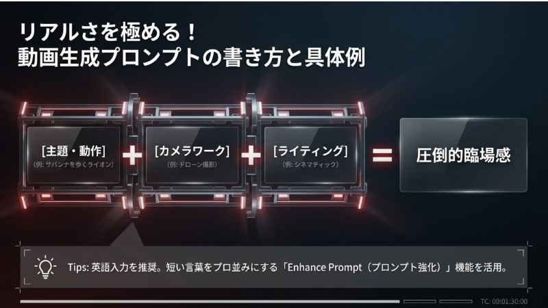 リアルさを極める！動画生成プロンプトの書き方と具体例