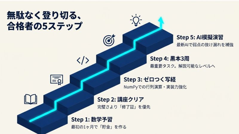 【手順】効率を最大化するE資格合格ロードマップ