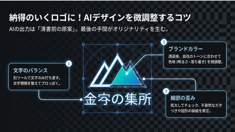 納得のいくロゴに!AIデザインを微調整するコツ
