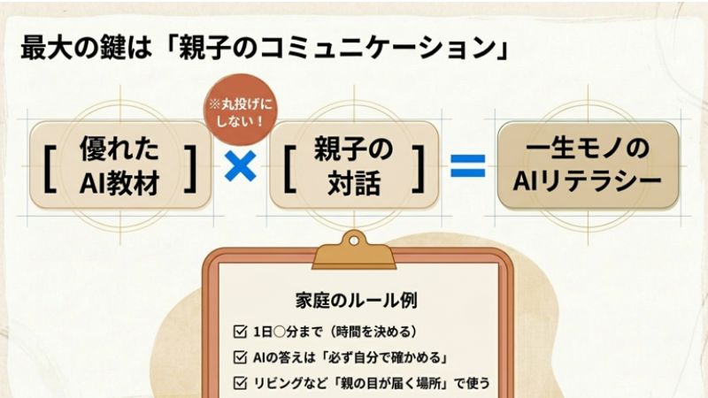 家庭でAIを扱う際の注意点:親子のルール作り