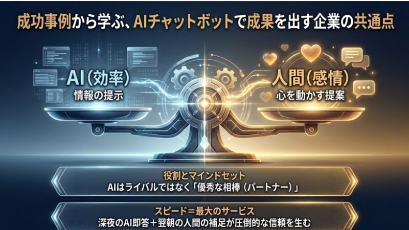 成功事例から学ぶ、AIチャットボットで成果を出す企業の共通点