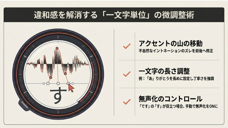 違和感を解消する「一文字単位」の微調整術