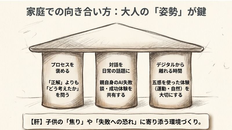 家庭での向き合い方:AI時代の「考える力」を守るために