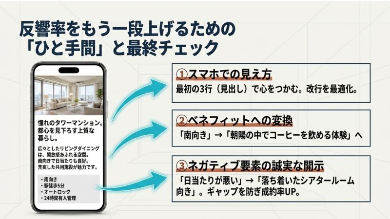 反響率をもう一段上げるための「ひと手間」と最終チェック