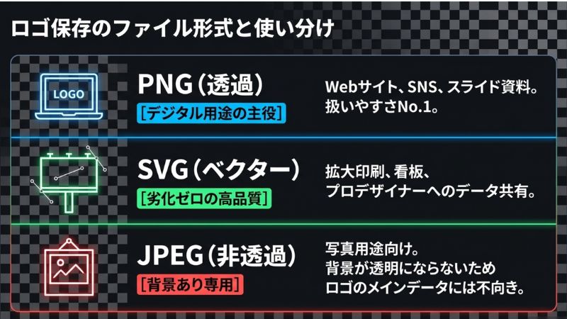 ロゴを保存する際に知っておきたいファイル形式と注意点
