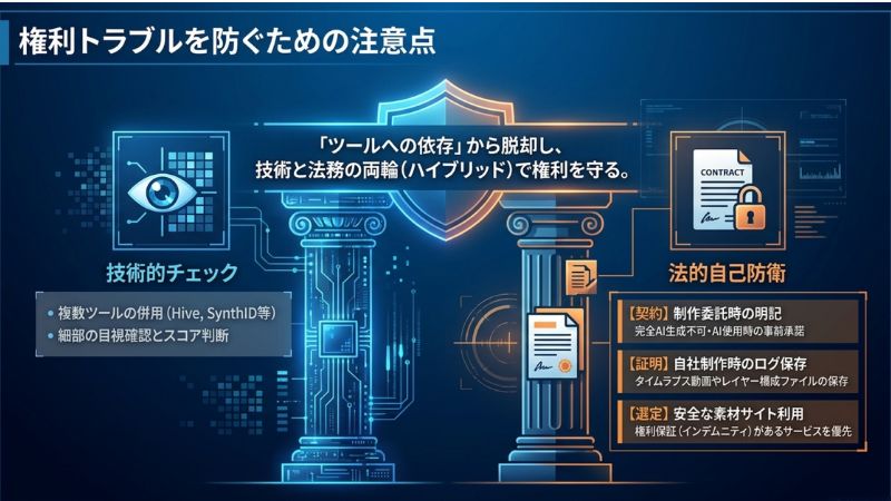 権利トラブルを防ぐための注意点