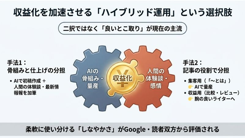 収益化を加速させる「ハイブリッド運用」という選択肢