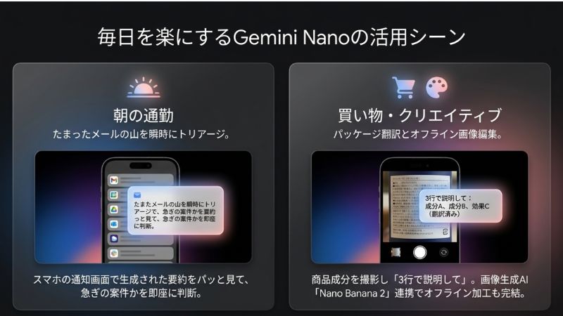 毎日を楽にするGemini Nanoの活用シーン