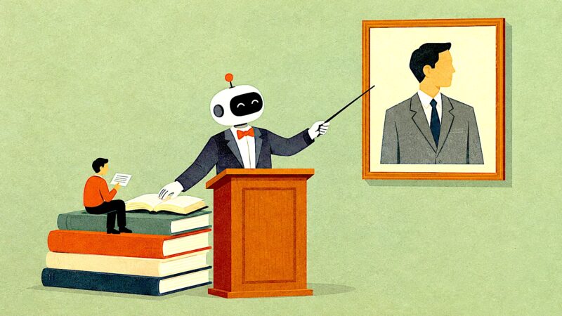 ロボット教授の肖像画プレゼン